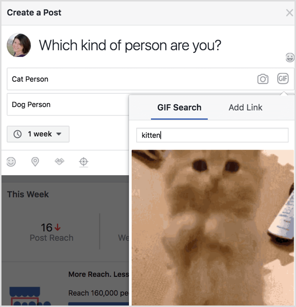 Facebook анкета GIF Търсене