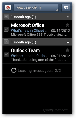 Outlook акаунт за android