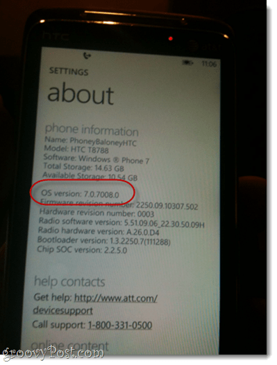 копирайте и поставете с Windows Phone 7 7.0.7390.0