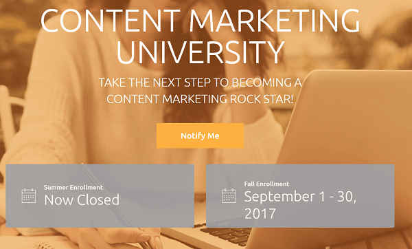 Абонаментната програма за обучение на CMI е University Marketing University.
