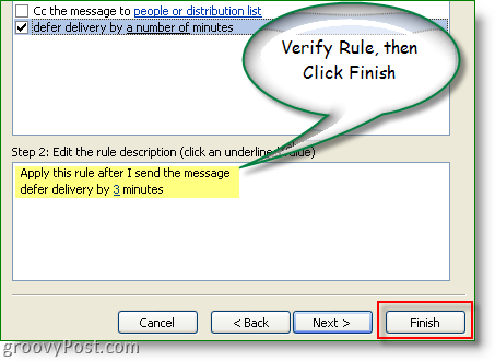 Как да отложите доставката на изпратени артикули / имейл
