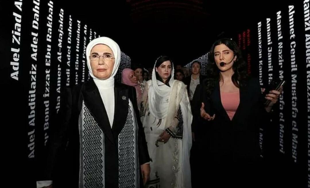 Първата дама Ердоган посети изложбата „Газа: Съпротива на човечеството“ със съпругите на лидерите!