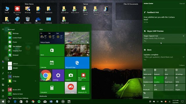 Юбилейна актуализация на Windows 10 Dark Mode