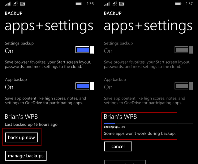 Windows Phone 8.1 Съвет: Архивирайте ръчно данните на телефона си