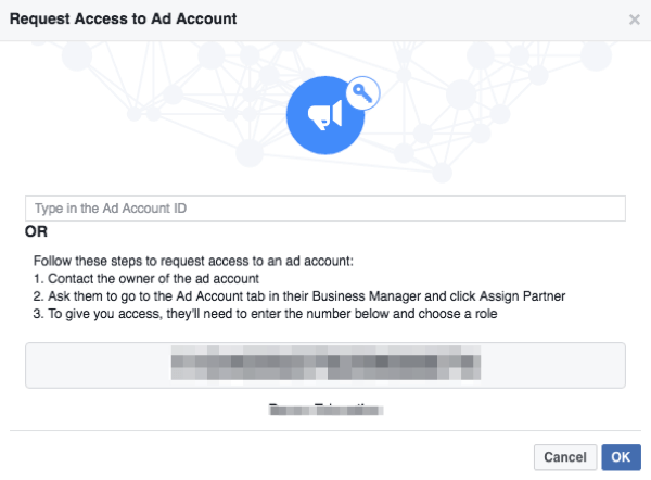 facebook заявка за достъп до рекламен акаунт