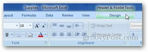 Футър на Excel Header Footer 4