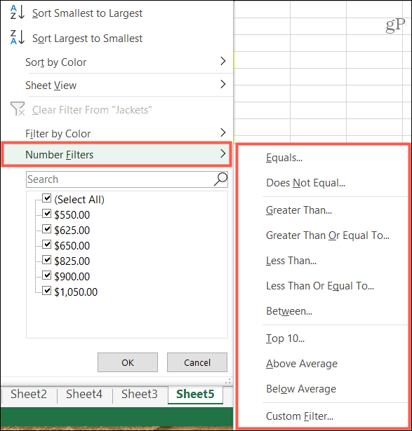 Филтрирайте по условие в Excel