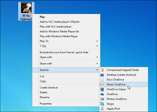 Как да добавите OneDrive към менюто за изпращане на Windows