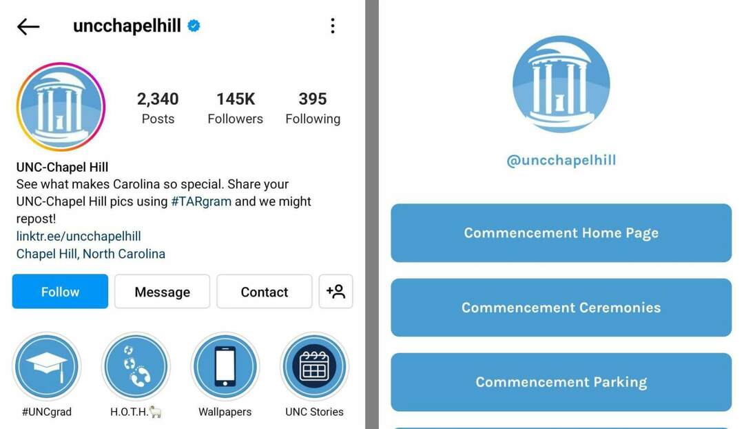 instagram-bio-uncchapelhill-пример за висше образование