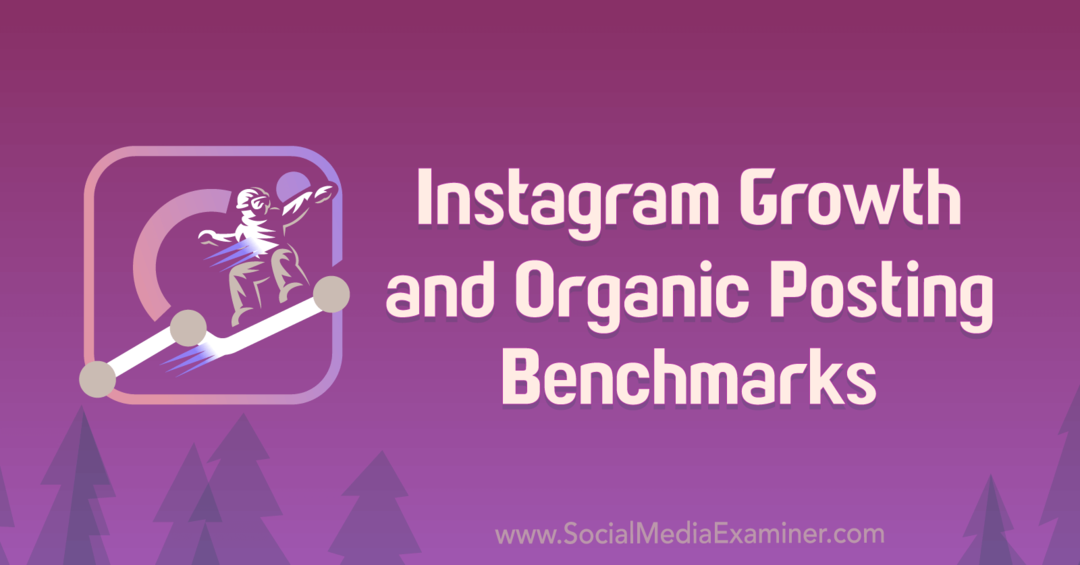 Референтни показатели за растеж и органично публикуване в Instagram от Michael Stelzner. 