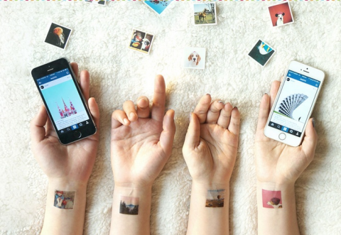 „Превърнете вашите Instagrams във временни татуировки.“ 