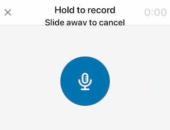 икона на микрофон за запис на LinkedIn аудио съобщение