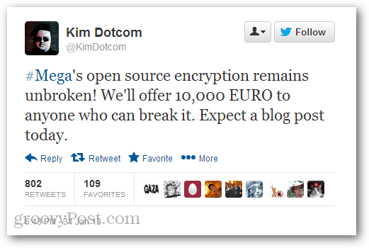 Ким Дотком предлага 10 000 евро награда на първия хакер, който пробива сигурността на Мега