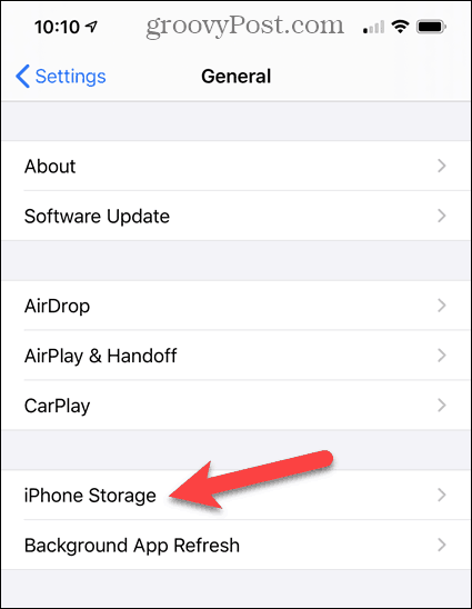 Докоснете iPhone за съхранение