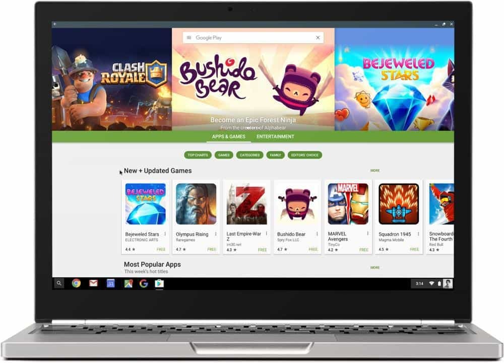 Google Play Store Идва на Chromebook, но не всички от тях