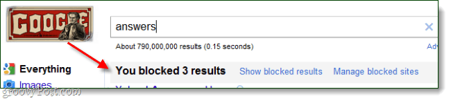 Как да блокирам конкретни уебсайтове от резултатите от търсенето с вашия акаунт в Google