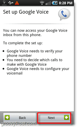 Вход в Google Voice за Android за мобилни устройства