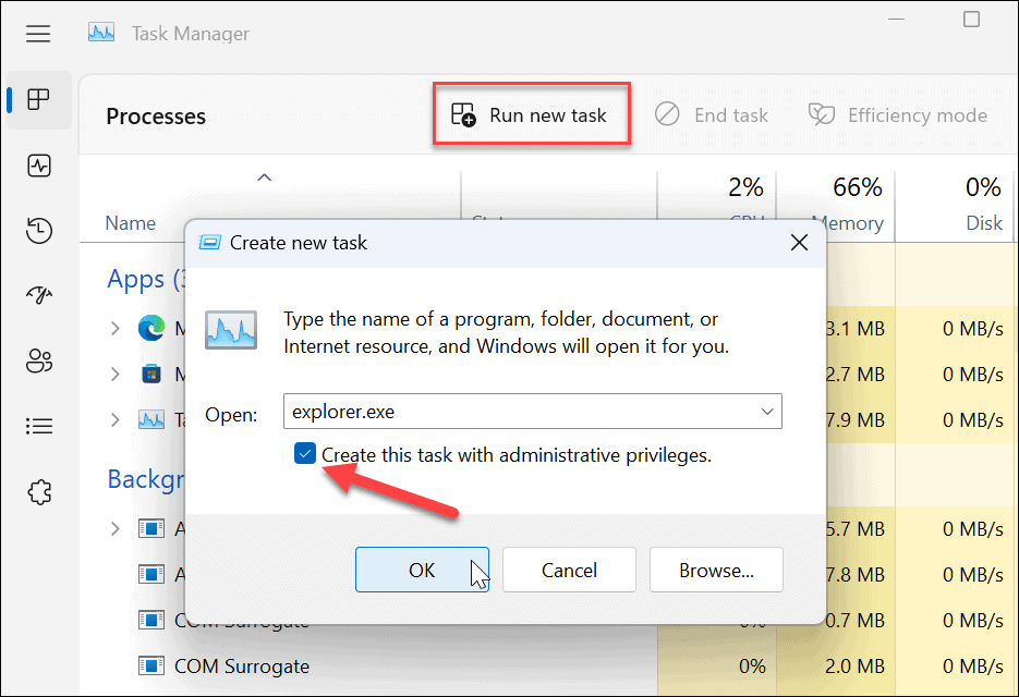 стартирайте Windows 11 File Explorer като администратор