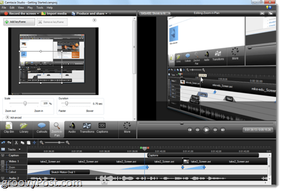 Camtasia 7.1 Преглед: Zoom n pan