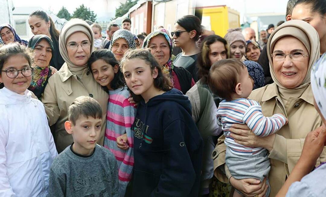 Емине Ердоган се срещна с пострадалите от земетресението в Хатай