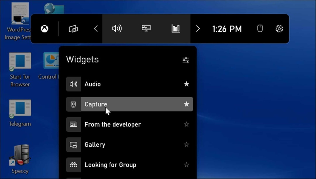 заснемане на джаджи направете екранна снимка на Windows 11