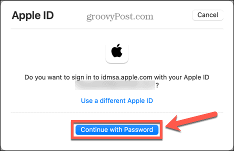 Apple Music продължете с Apple ID