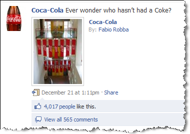 кока-кола във facebook