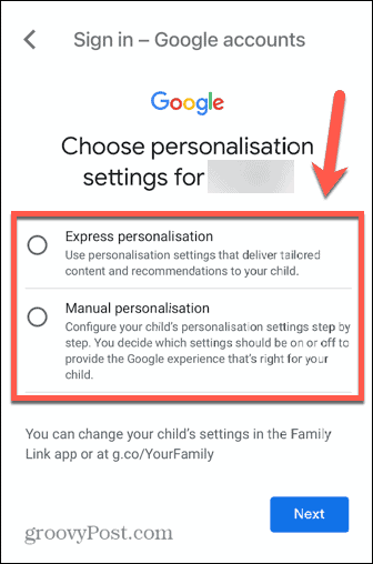 персонализиране на детски акаунт в gmail