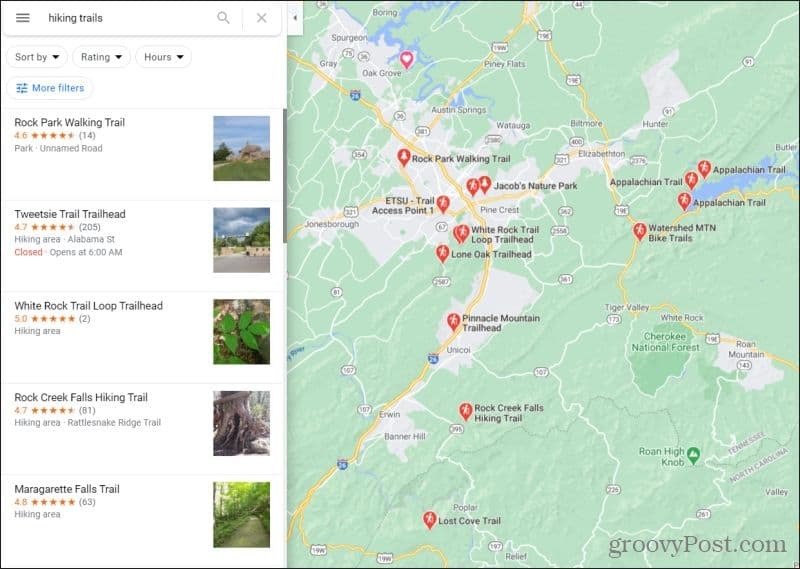 google maps туристически пътеки