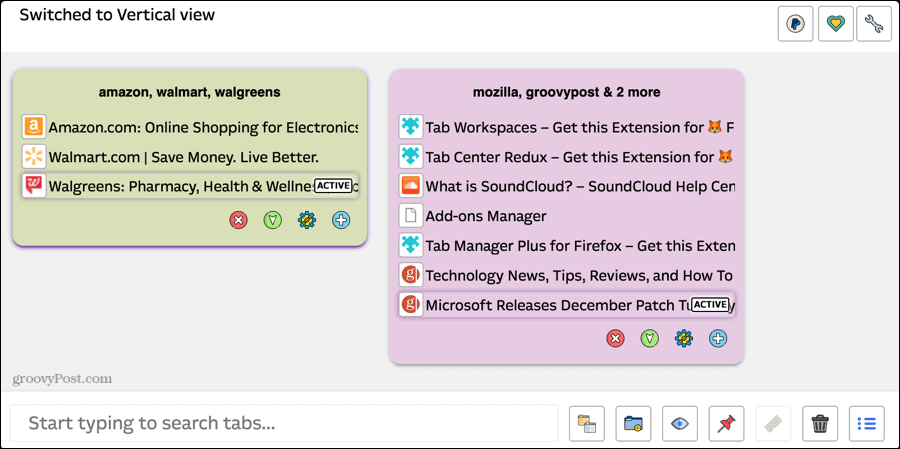 Tab Manager Plus за Firefox