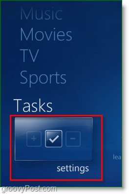 Windows 7 Media Center - щракнете върху задачи> <noscript> <img style =
