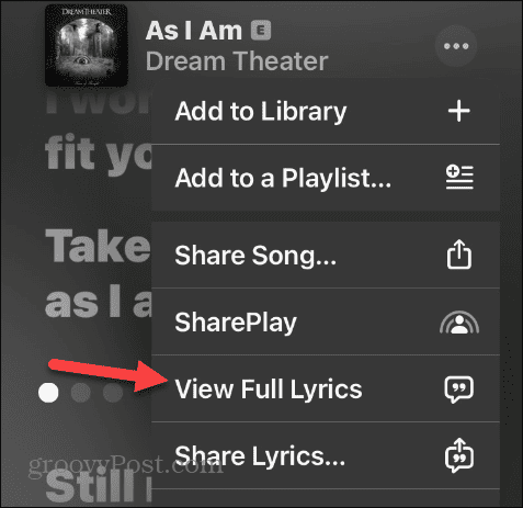 Вижте текстове в Apple Music