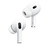 Безжични слушалки Apple AirPods Pro (2-ро поколение) с кутия за зареждане MagSafe. Активно шумопотискане, персонализирано пространствено аудио, адаптивно прилягане, Bluetooth слушалки за iPhone