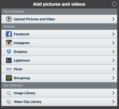animoto добавете снимки и видеоклипове