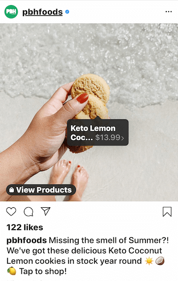 пример за бизнес публикация в Instagram със силен призив за действие