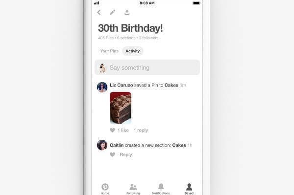 Pinterest добавя нови инструменти за сътрудничество, които улесняват още по-лесното управление и комуникация на споделени, групови дъски.