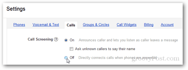 Как да деактивирате скрининга на Google Voice Call