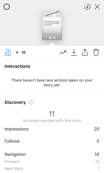 Прегледайте данните за възвръщаемостта на инвестициите в Instagram Stories, Стъпка 9.