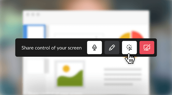 Slack разшири възможностите си за споделяне на екрана, за да включва интерактивно споделяне на екрана.