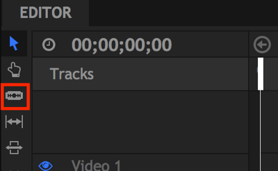 Инструментът Slice ви позволява да редактирате паузи във вашето видео.