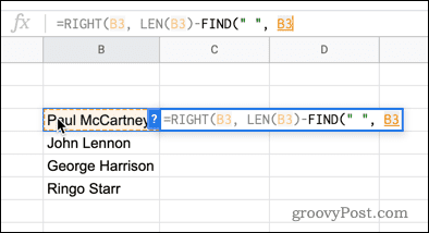 Използване на функцията LEN в Google Sheets