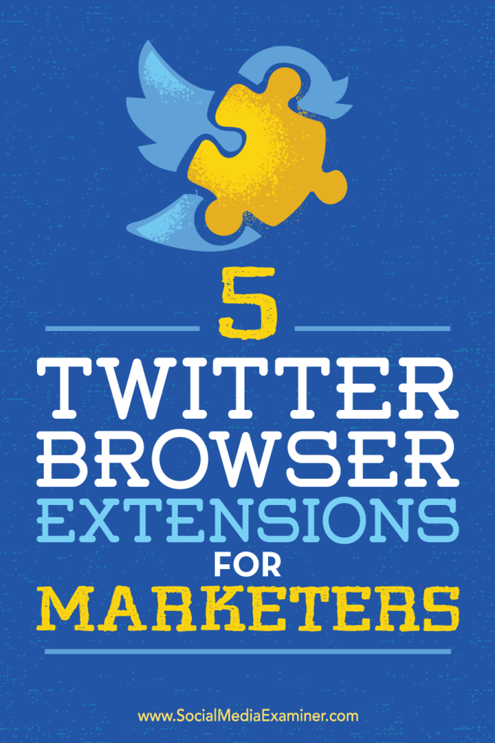 5 Разширения за браузър в Twitter за маркетолози: Проверка на социалните медии