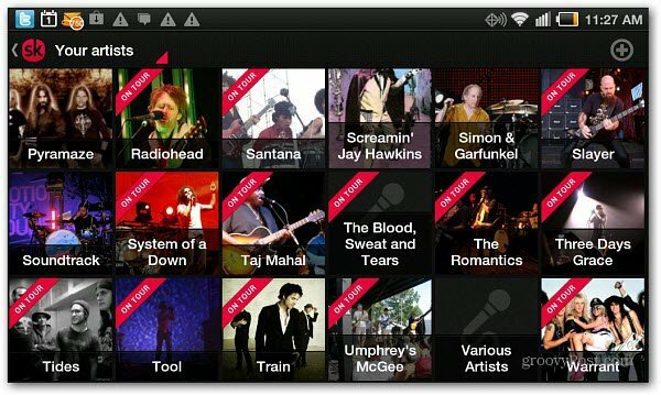 SongKick сега има приложение за Android