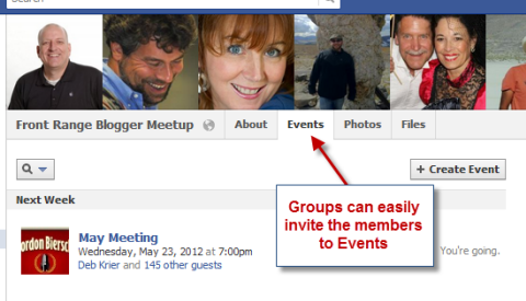 facebook групови събития