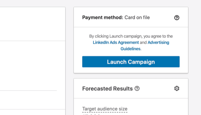 Стартирайте опция Кампания в LinkedIn Campaign Manager