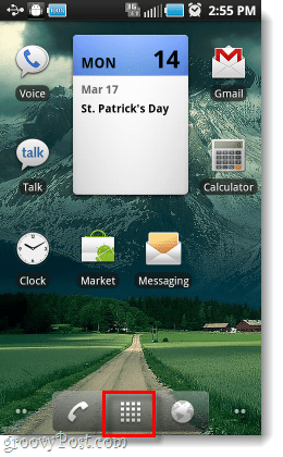 Бутон за чекмедже на приложение за начален екран на Android