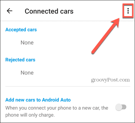 икона на android auto с три точки