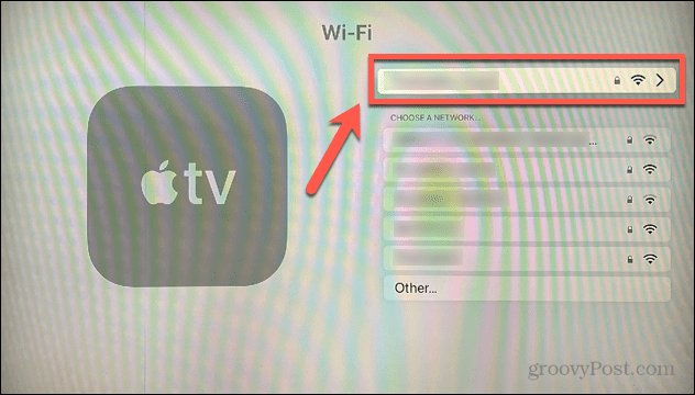 wifi връзка на Apple TV
