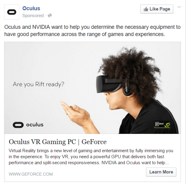 стартира продукт на oculus