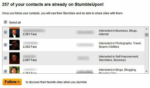 Контакти на StumbleUpon